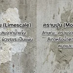 คราบหินปูนกับคราบปูนต่างกันอย่างไร